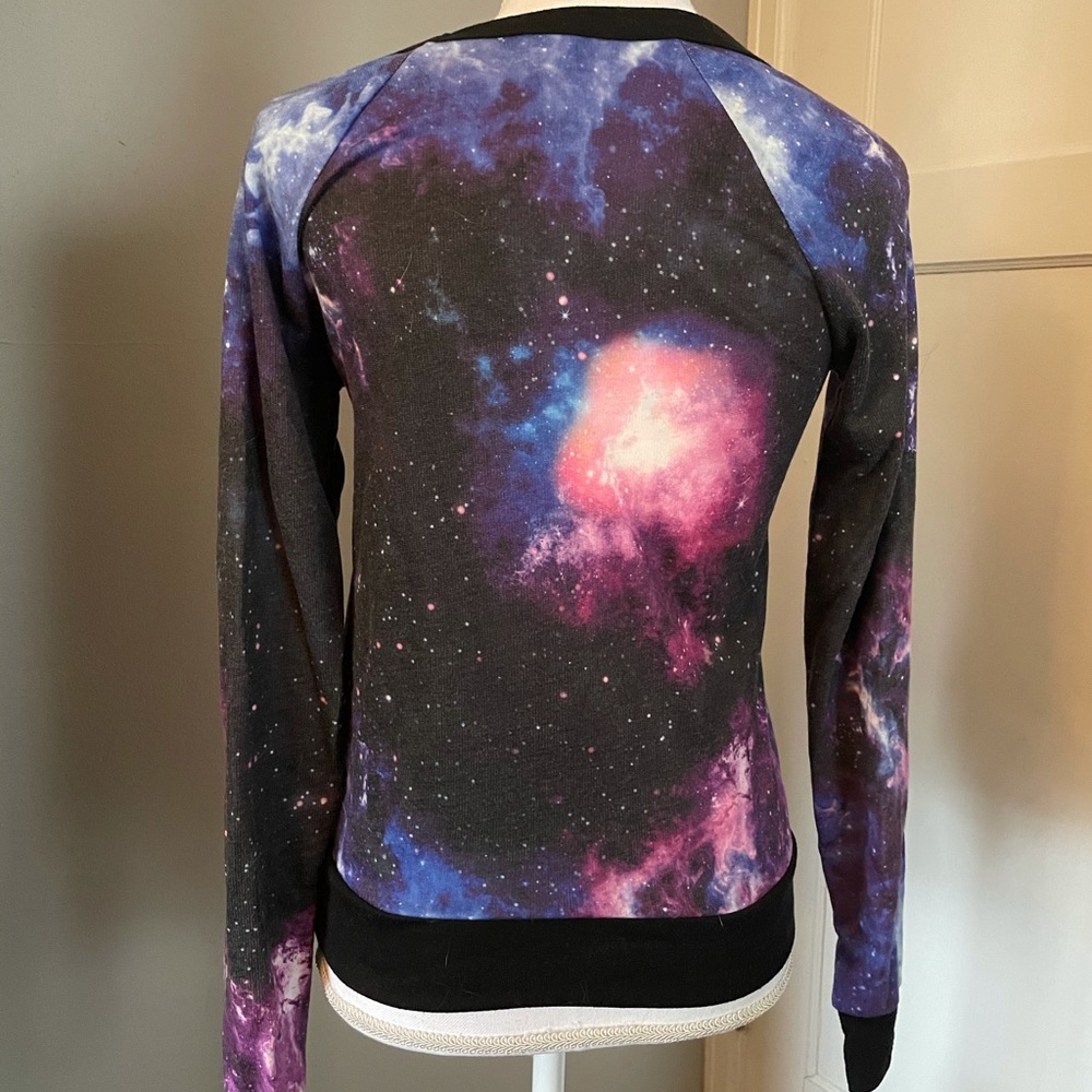 Purple Galaxy Pullover Sweater - Picture 2 of 7